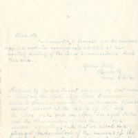 Letter from P.J. Carroll, Town Clerk, Mullingar Town Commissioners to Gregory Ashe, 3 October 1917 