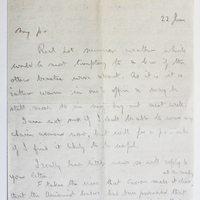 Letter from Sir Wilfrid Spender to his wife Lady Lillian Spender, 22 June 1916