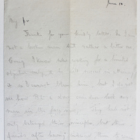 Letter from Sir Wilfrid Spender to his wife Lady Lillian Spender, 10 June 1916