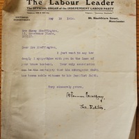 Letter from Archibald Fenner Brockway to Hanna Sheehy Skeffington, 12 May 1916