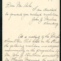 Letter from John J. Malone, Secretary, Dingle Sinn Féin Club to Gregory Ashe, 6 October 1917