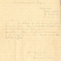 Letter from Bernard Cleary to Gregory Ashe, 8 October 1917