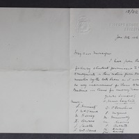 Letter from Bishop Jacob Naughton to Rev Dr John Francis Hogan, 11 January 1916