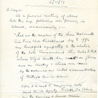 Letter from Dan Moore, Secretary, Sean MacDermott Branch, Sinn Féin Club, to Gregory Ashe, 5 October 1917 