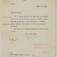 Letter from M. L. Waller to Sir Robert Chalmers, 20 July 1916