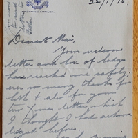 Letter from Father Willie Doyle S.J. to Mai, 22 January 1916