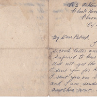 Letter from Kate English to Patrick English, 1916