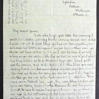 Letter from May Fay to James Finn,  15 March 1916