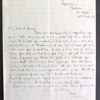 Letter from James Finn to May Fay, 24 March 1916