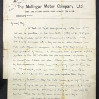 Letter from James Finn to May Fay, c. 30 April 1916