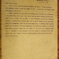 Letter from Francis Sheehy Skeffington to Lillian Metge, 1 February 1916