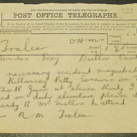 Telegram to Sir Robert Chalmers, circa 17 July 1916