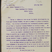 Letter from Hoey &amp; Denning to Sir Robert Chalmers, 10 May 1916