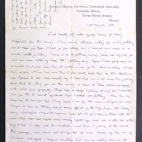 Letter from James Finn to May Fay, 21 March 1916