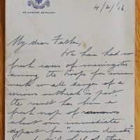 Letter from Father Willie Doyle S.J. to Hugh Doyle, 4 February 1916