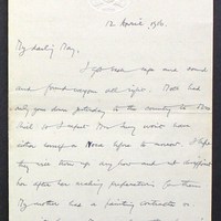 Letter from James Finn to May Fay, 12 April 1916