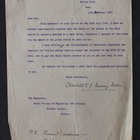 Letter from Charlotte Masey-Miles to Thomas Kirkpatrick, 12 November 1920