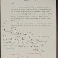 Letter from Sir William Graham Greene to Sir Matthew Nathan, 20 April 1916