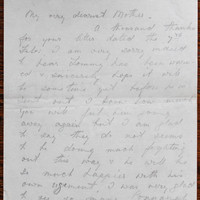 Letter from Marie Martin to her mother Mary Martin, 22 February 1916