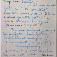 Letter from William Montgomery to his father, Harford Hugh Montgomery, 18 December, 1915