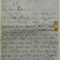 Letter from Sr. M. Helena O&#039;Dwyer to Bishop Edward Thomas O&#039;Dwyer, 27 September 1916