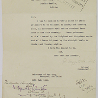 Letter from Heygate Lambert to the Under Secretary, 29 July 1916