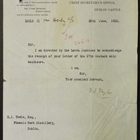 Letter from J.J. Taylor to H.J Towle, 20 June 1916