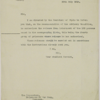 Letter to Colonel F.A. Heygate Lambert, 20 July 1916