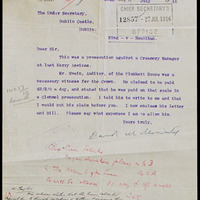 Letter from David M. Moriarty to the Under-Secretary, 26 July 1916