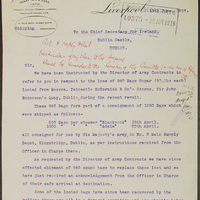 Letter from Mr. B. Christin to the Chief Secretary&#039;s Office, 19 June 1916