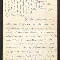 Letter from James Finn to May Fay, 19 March 1916