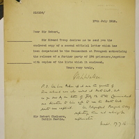 Letter from M. L. Waller to Sir Robert Chalmers, 17 July 1916