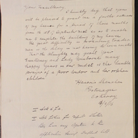 Letter from Hanoria Shanahan to the Lord Lieutenant, Lord Wimborne, 14 August 1916