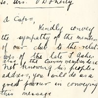 Letter from M.C. Ó Cinneide, Secretary, Castlepollard Sinn Féin Club to Mrs O&#039;Doherty, 2 October 1917 