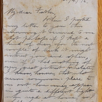 Letter from Father Willie Doyle S.J. to Hugh Doyle, March to April May 1916