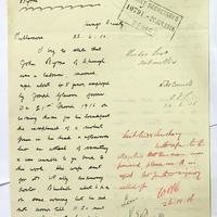 Anonymous letter sent to County Inspector&#039;s Office, 22 June 1916