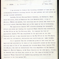 Letter from A.F. Major to Henry Arthur Wynne, 4 July 1916