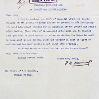 Letter from Francis Henry Downing to the Clerk of the Council, 9 February 1916