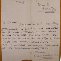 Letter from Brigid McCarron to Ellen Daly [March 1923]