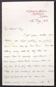 Letter from James Finn to May Fay, 19 May 1916