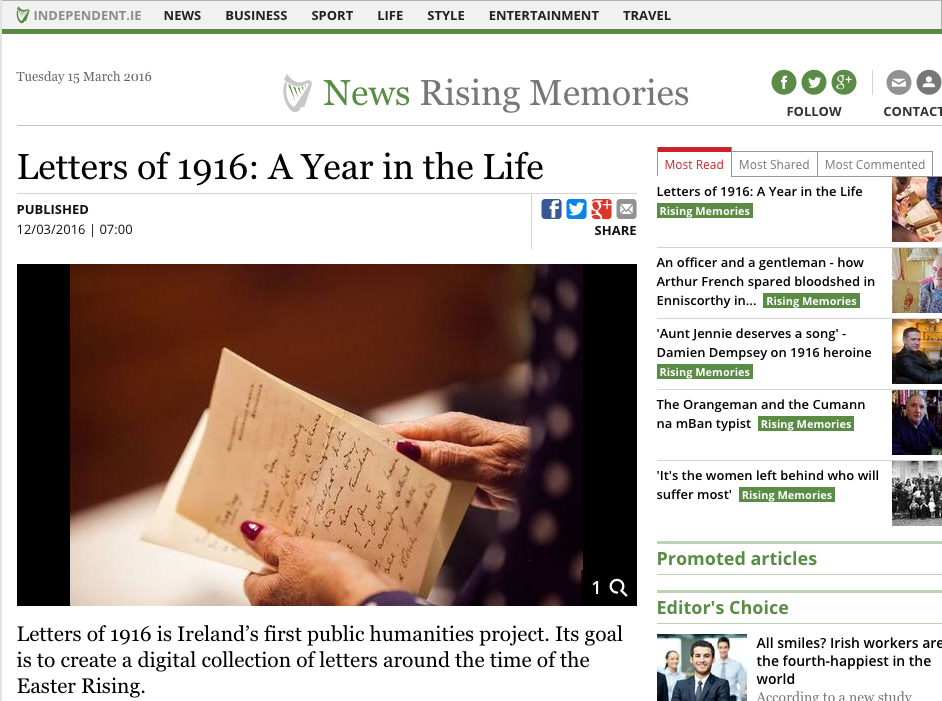 Irish Independent, 12 March 2016