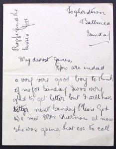 Letter from May Fay to James Finn, February 1916