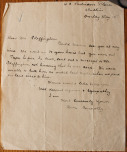 Letter from Nora Connolly, 12 May 1916 | courtesy of National Library of Ireland