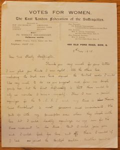 Letter from Patricia Lynch to Hanna Sheehy Skeffington | © NLI