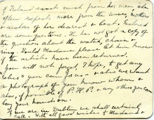 Letter from A. Guinell to Mary Ellen O'Rahilly, 9 June 1916.